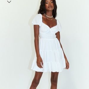 White flowy dress